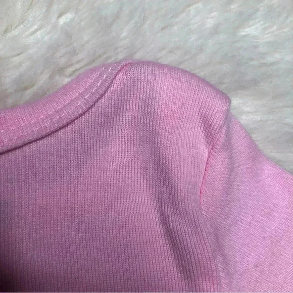Juicy Couture Diaper Shirt  Onesie Pink Heart / Floral Size 0-3 Months - Picture 12 of 16
